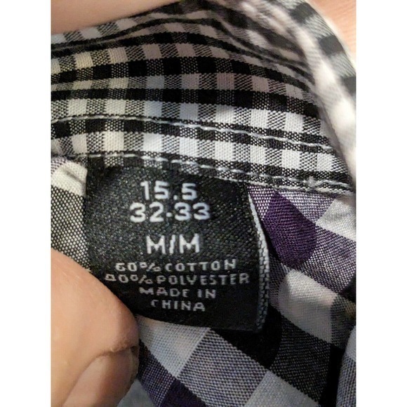 Nick Graham Mens Long Sleeve Button Down Dress Shirt Blue Size Medium - Picture 3 of 4